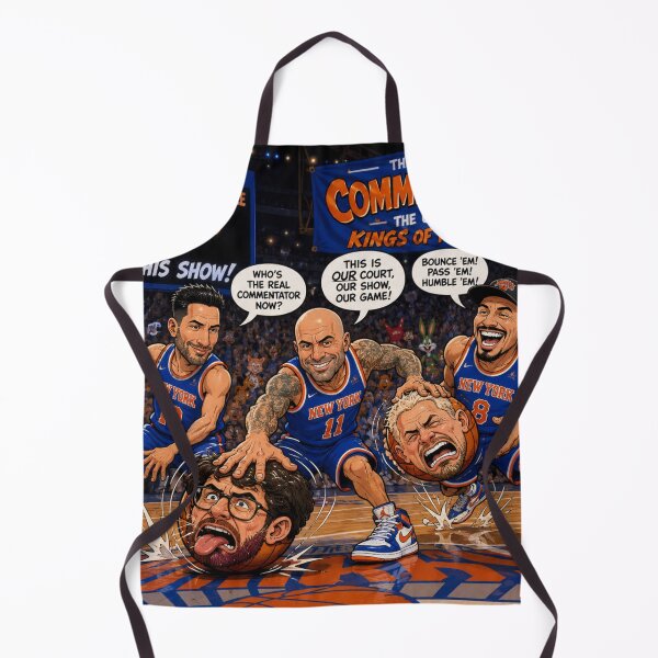 Item preview, New York Knicks Cartoon Basketball Showdown: Comedians vs. Commentators designed and sold by Uniqueartai.