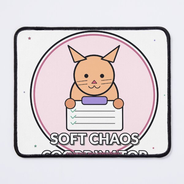 Item preview, Soft Chaos Coordinator Cute Cat Checklist Design designed and sold by Cozy Oddities Studio.