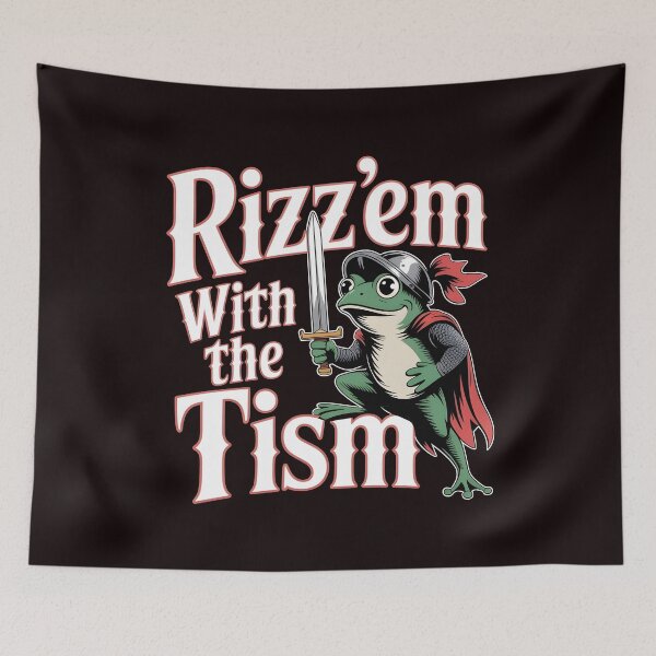 Item preview, Funny Frog Rizz`Em With The Tism Shirt – Viral Autism Awareness Frog Meme designed and sold by Redgiant87x.