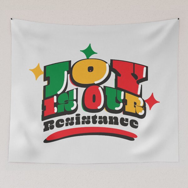 Item preview, Juneteenth Joy Is Our Resistance saying African American History colorful typography design designed and sold by Jdawnink.