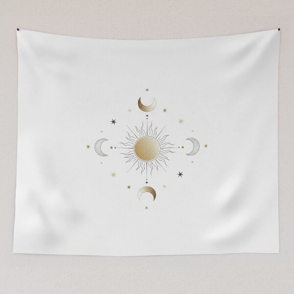 Item preview, Minimal Celestial Moon and Stars Elegant Aesthetic Art designed and sold by Osmose-Studio ⭐⭐⭐⭐⭐.