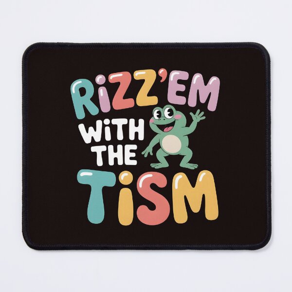Item preview, Funny Frog Rizz`Em With The Tism Shirt – Funny Meme Frog Graphic designed and sold by Redgiant87x.
