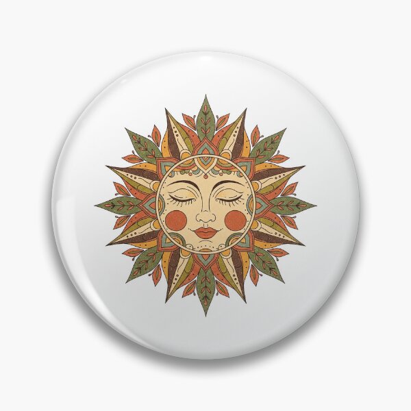 Item preview, Boho Sun Face Minimal Earthy Aesthetic Art designed and sold by Osmose-Studio.