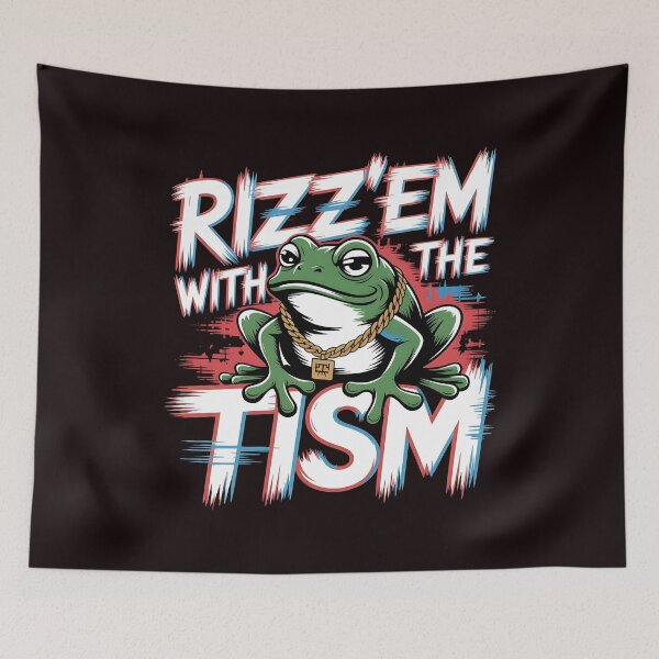 Item preview, Funny Frog Rizz`Em With The Tism Shirt – Internet Meme Autism Awareness Apparel designed and sold by Redgiant87x.