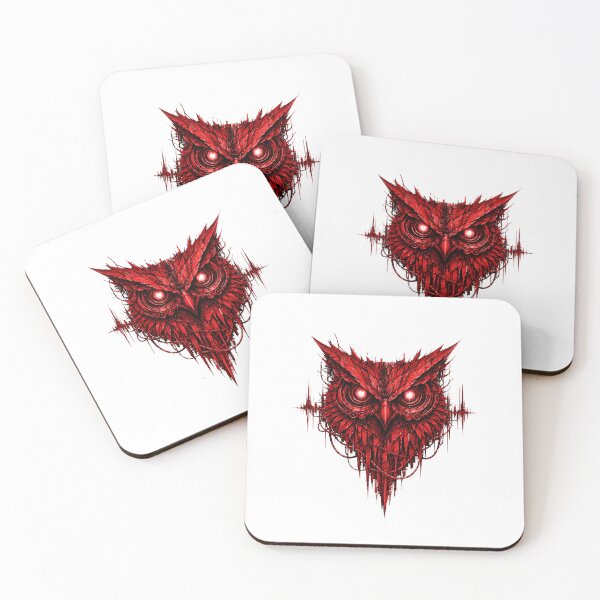 Item preview, RED NIGHT SIGNAL – Cyber Owl Glitch Design designed and sold by UnglaublichGut.