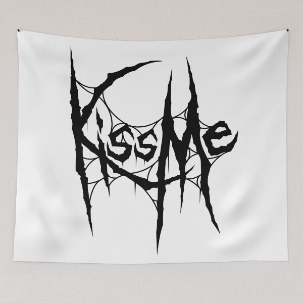 Item preview, Kiss me. Dark lettering art designed and sold by Tribalgothss.