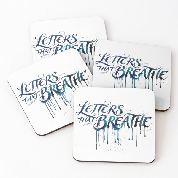 Item preview, Blue Watercolor Letters That Breathe Typography designed and sold by Ahmedsyde.
