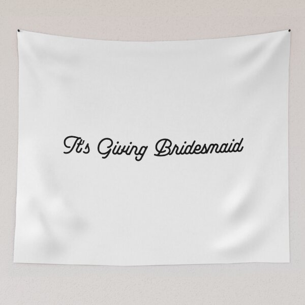 Item preview, It's Giving Bridesmaid - in Black Script Font for Bridesmaid Proposal, Bachelorette Party designed and sold by My Sweet Engagement.