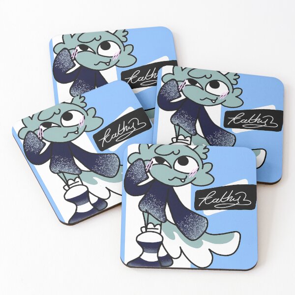 Item preview, Cool Aesthetic Blue Character Anime Digital Art Print designed and sold by JustBee-CauseStudio.