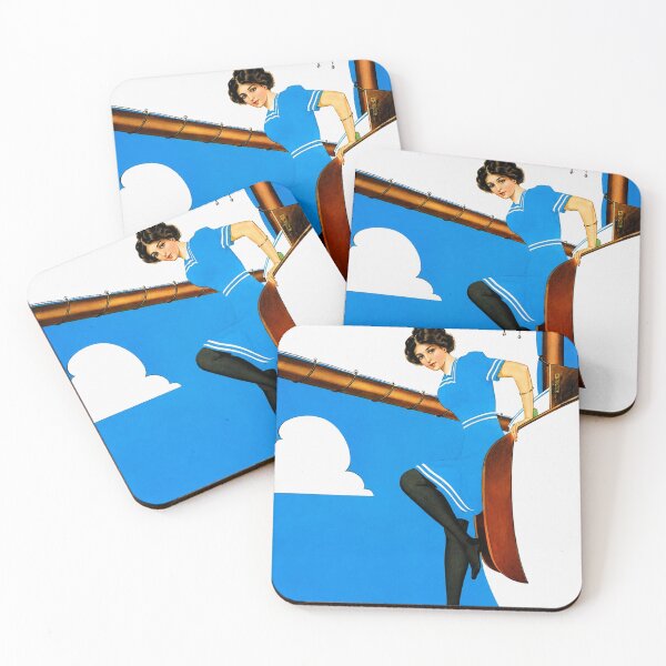 Item preview, Sailing by Coles Phillips - Vintage Nautical Pin-Up Art Sailor Girl Wall Decor designed and sold by RickE.