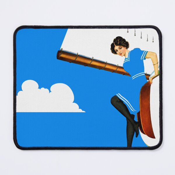 Item preview, Sailing by Coles Phillips - Vintage Nautical Pin-Up Art Sailor Girl Wall Decor designed and sold by RickE.