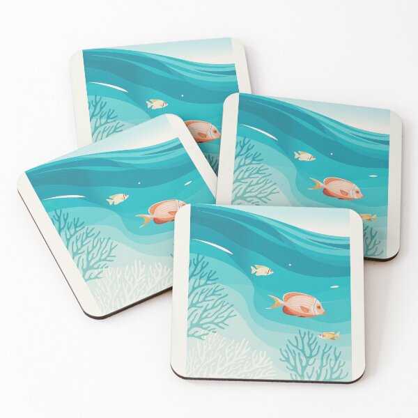 Item preview, Great Barrier Reef Minimalist Ocean Poster Australia designed and sold by pod24.