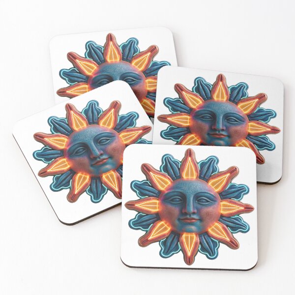 Item preview, Neon Celestial Sun Face Art designed and sold by CircaSassy.
