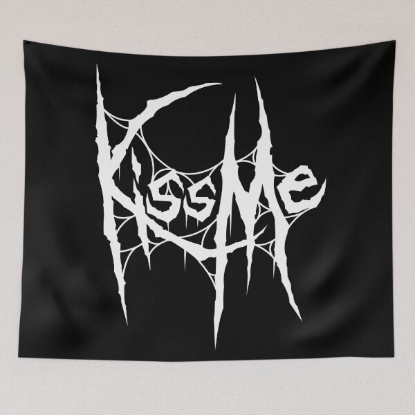 Item preview, Kiss me. Dark lettering art designed and sold by Tribalgothss.