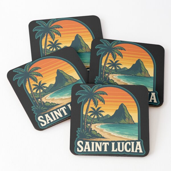 Item preview, Saint Lucia Caribbean Retro Travel designed and sold by TomFrontierArt.