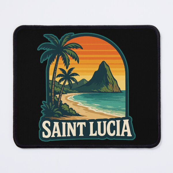 Item preview, Saint Lucia Caribbean Retro Travel designed and sold by TomFrontierArt.
