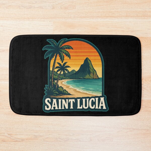 Item preview, Saint Lucia Caribbean Retro Travel designed and sold by TomFrontierArt.