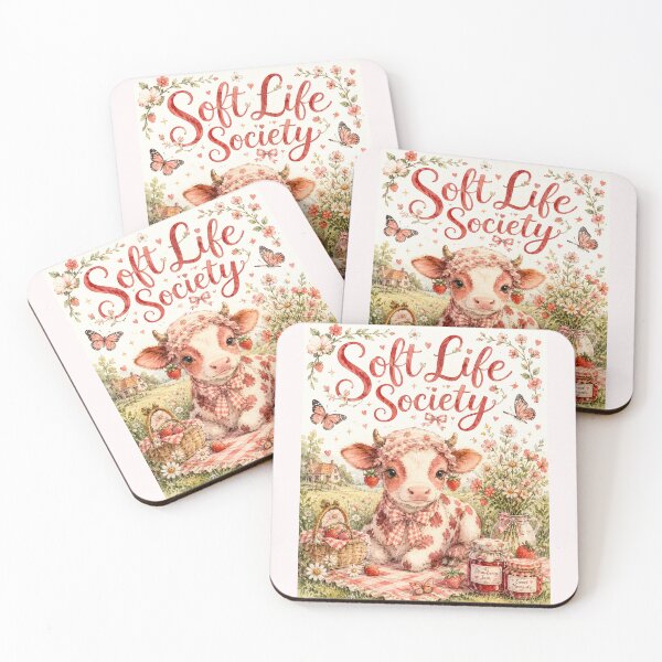 Item preview, Soft Life Society Strawberry Cow Sticker designed and sold by irfanshikh.