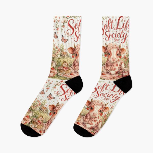 Item preview, Soft Life Society Strawberry Cow Sticker designed and sold by irfanshikh.
