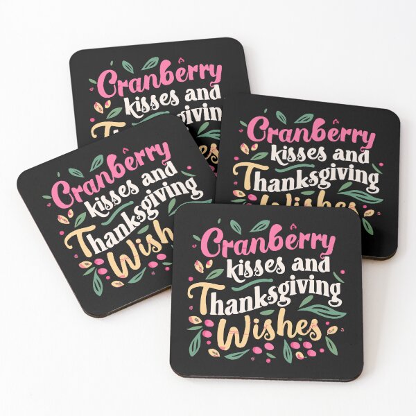 Item preview, Cranberry Kisses and Thanksgiving Wishes Cute Fall Design designed and sold by CyfroweMysli.