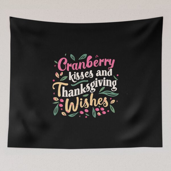 Item preview, Cranberry Kisses and Thanksgiving Wishes Cute Fall Design designed and sold by CyfroweMysli.