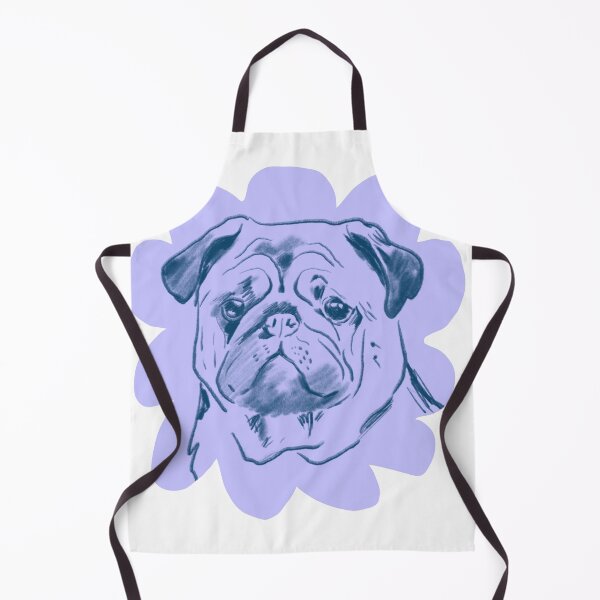 Item preview, Grumpy Cute — Pug Portrait in Lavender designed and sold by AnnaVikhrArt.