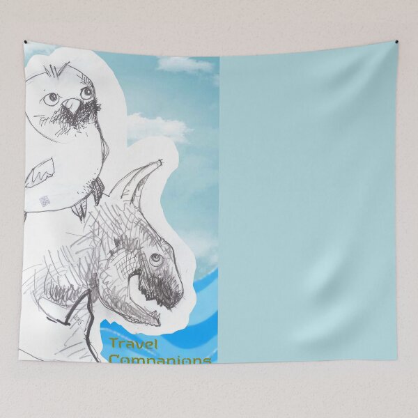 Item preview, Travel Companions - Owl and Fish (Original Pencil Drawing by ACCI) designed and sold by VanyssaGraphics.