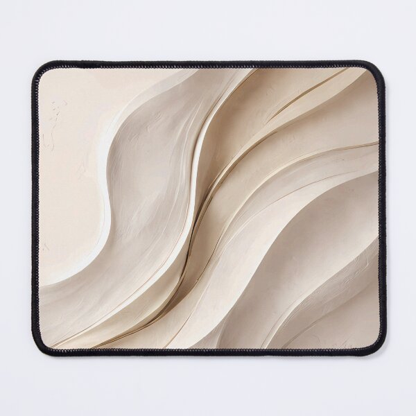 Item preview, Soft Sculptural Waves - Minimalist Beige Abstract with Gold designed and sold by AlexthingsDesign .