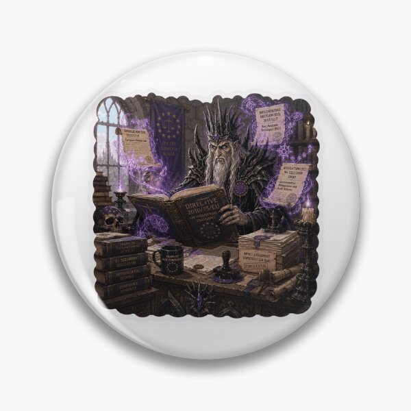 Item preview, Wizard of Compliance – Bureaucratic Dark Fantasy Meme designed and sold by Airimo.
