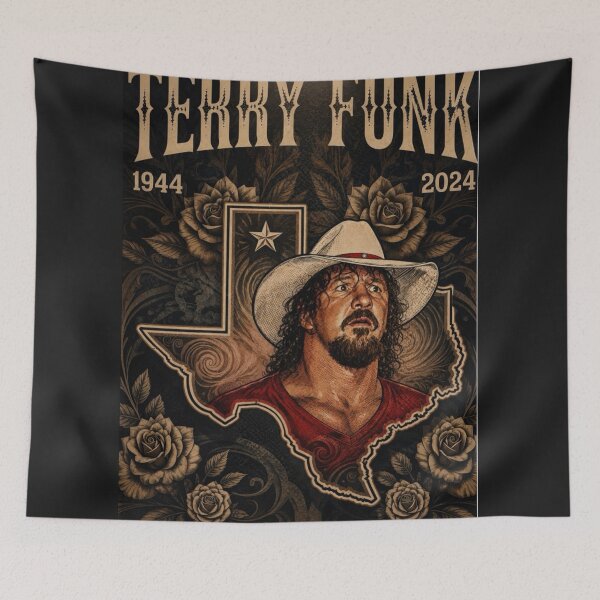 Item preview, Terry Funk 1944-2024 Texas Legend Tribute | Memorial Poster & Graphic Tee designed and sold by The Irish Whip.