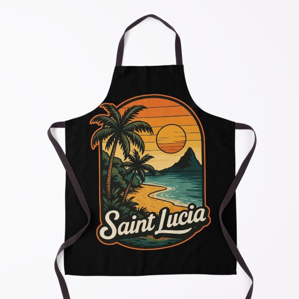 Item preview, Saint Lucia Caribbean Retro Vintage Travel designed and sold by TomFrontierArt.