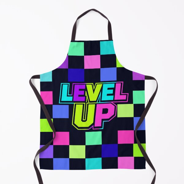Item preview, LEVEL UP – Retro Neon Checkerboard designed and sold by Aimetoi.