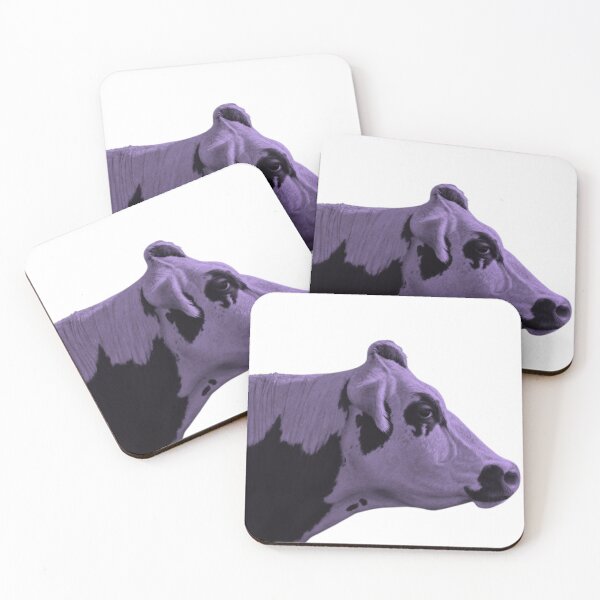 Item preview, Aesthetic Purple Cow Portrait – Surreal Farm Animal Art designed and sold by Aesthetic Crew.