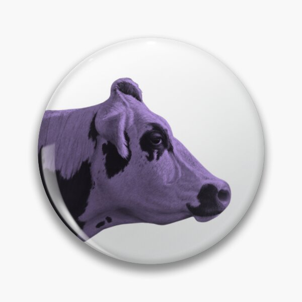 Item preview, Aesthetic Purple Cow Portrait – Surreal Farm Animal Art designed and sold by Aesthetic Crew.