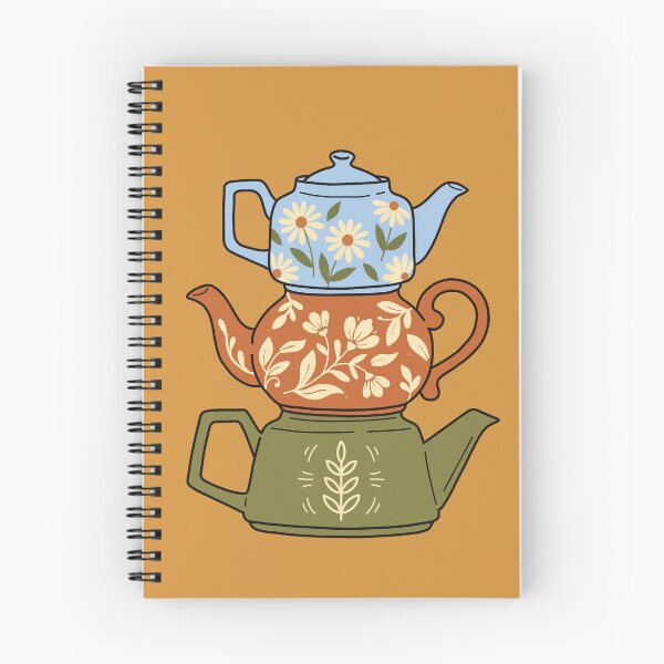 Item preview, Retro Aesthetic Stacked Teapots - Vintage Floral Kitchen Art designed and sold by AliAltinelArt.