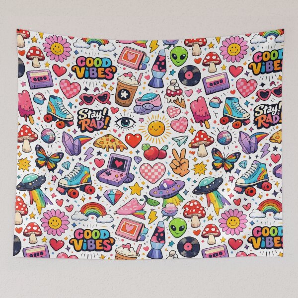Item preview, Colorful Retro Doodle Pattern designed and sold by IYASDiaz.