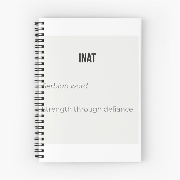 Item preview, INAT - Serbian Word for Strength Through Defiance Minimalist Typography Design designed and sold by Mastalina99.