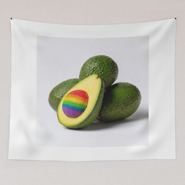 Item preview, Colorful Rainbow Avocado Art – Cute Creative Food Illustration 2 designed and sold by WordPlayStudio.
