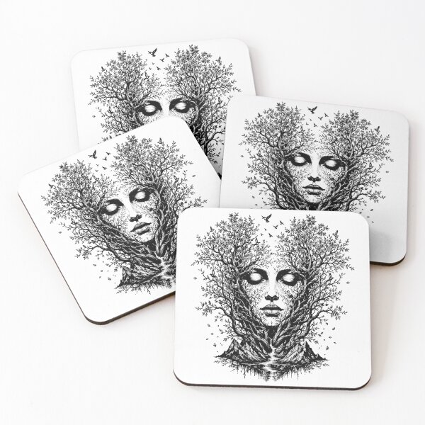 Item preview, Whispers of Nature – Surreal Tree Face Illustration designed and sold by DariusZD.