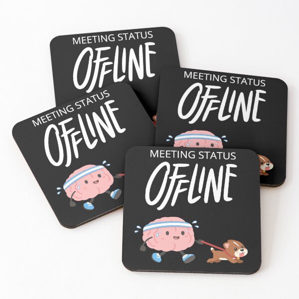 Item preview, Meeting Status: Offline - Funny Brain Walking Dog designed and sold by ContigoART.