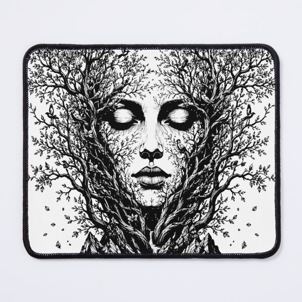 Item preview, Whispers of Nature – Surreal Tree Face Illustration designed and sold by DariusZD.
