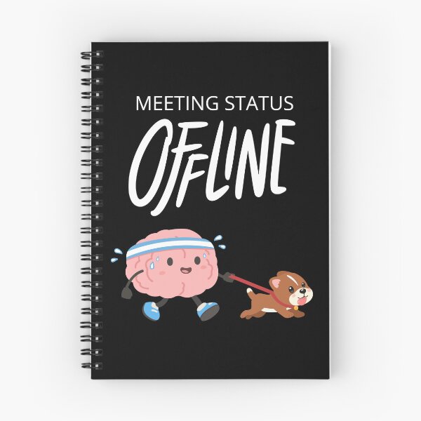 Item preview, Meeting Status: Offline - Funny Brain Walking Dog designed and sold by ContigoART.