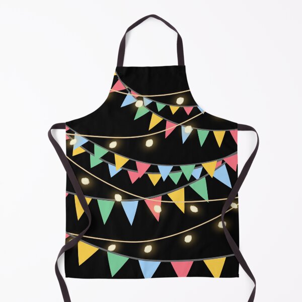 Item preview, Fairy Lights and Bunting Party on Black designed and sold by AnimaliaStar.