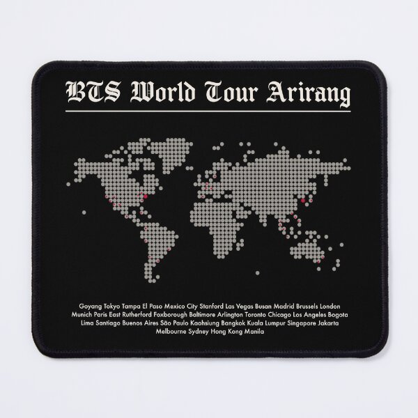 Item preview, BTS ARIRANG - bts world tour 2026 world map - beige and grey designed and sold by moteesshop.