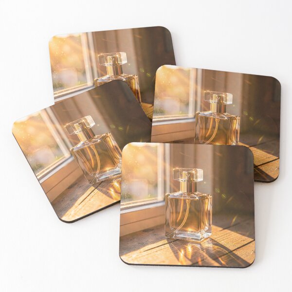 Item preview, Golden Hour Perfume Bottle Fine Art Print -  Warm Amber Sunlight designed and sold by LuminaArtRO.