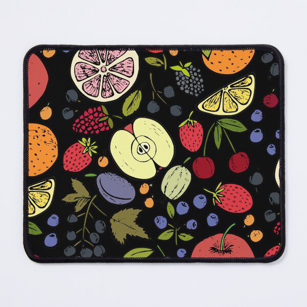 Item preview, Colorful Retro Fruits Spread on Black designed and sold by AnimaliaStar.
