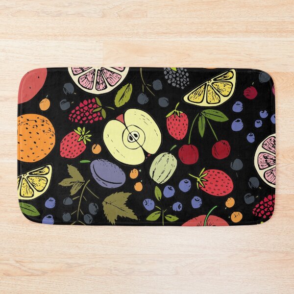 Item preview, Colorful Retro Fruits Spread on Black designed and sold by AnimaliaStar.