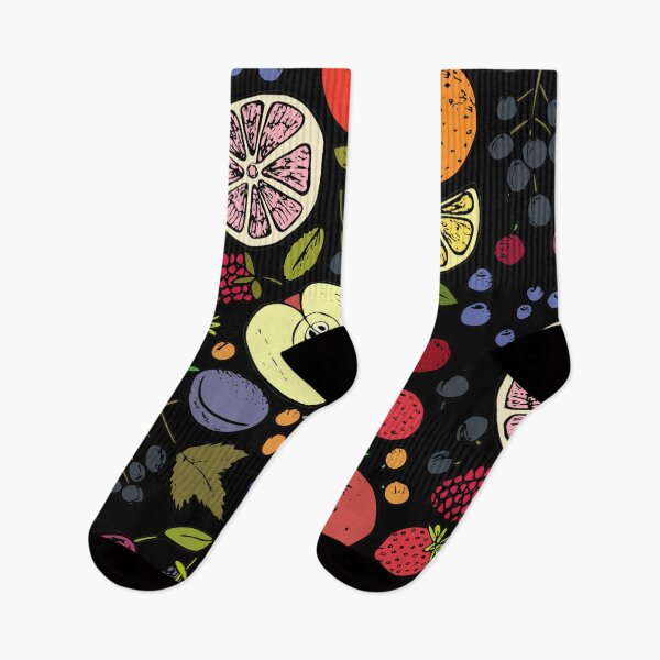 Item preview, Colorful Retro Fruits Spread on Black designed and sold by AnimaliaStar.