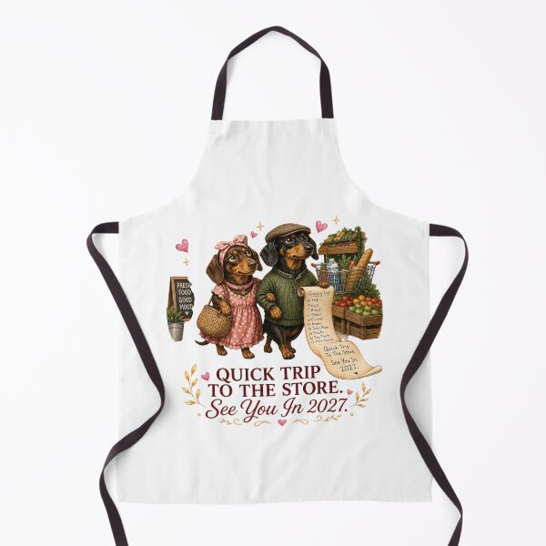 Item preview, Funny Wiener Dog Couple Grocery Shopping Dachshund Gift designed and sold by Gentlestate.
