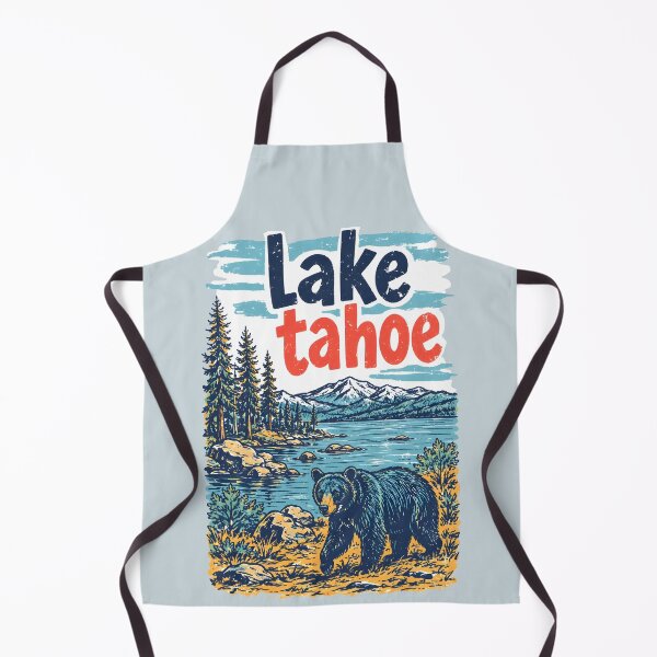 Item preview, Lake Tahoe National Park Colorful Landscape Retro Elk designed and sold by HowToCanadian.